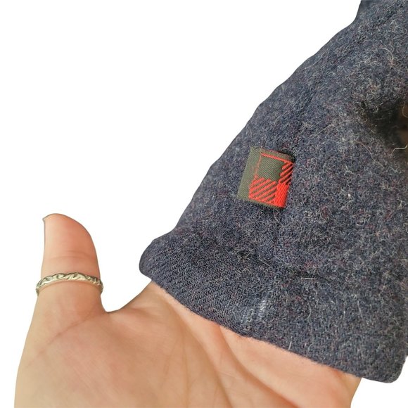 WOOLRICH Deep Navy Heather Wool Blend Zip Up Jacket - Medium - Picture 5 of 8